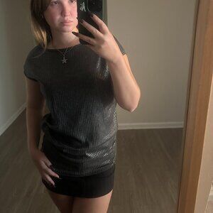 Vince Sequin Short Sleeve